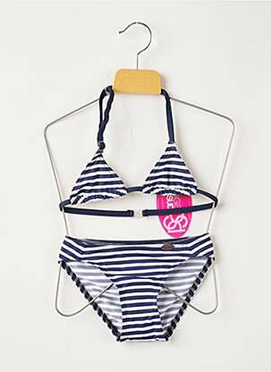 Maillot de bain 2 pièces stretch bleu PLAGE DU SUD fille