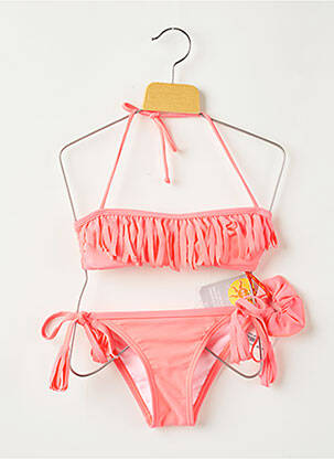 Maillot de bain 2 pièces stretch rose DAG ADOM fille