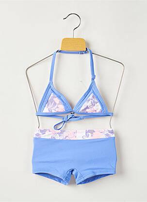 Maillot de bain 2 pièces stretch bleu LULUCASTAGNETTE fille