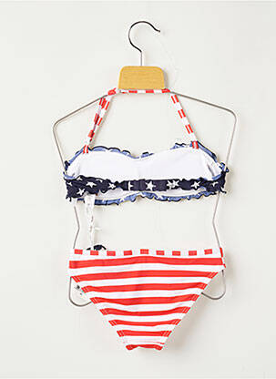 Maillot de bain 2 pièces haut soutien-gorge avec mousse de rembourrage amovible bleu DAG ADOM fille
