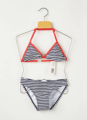 Maillot de bain 2 pièces stretch bleu LAGON BLEU fille