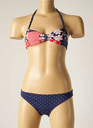 Maillot de bain 2 pièces stretch bleu BORABORA fille
