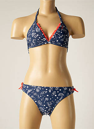 Maillot de bain 2 pièces stretch bleu PROTEST fille
