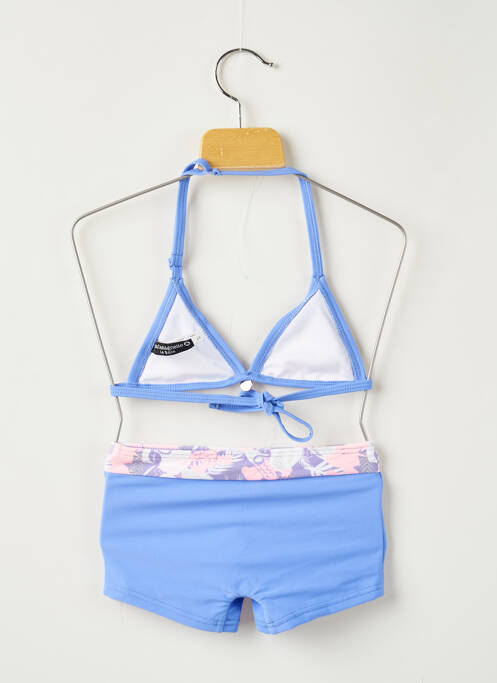 Maillot de bain 2 pièces bleu LULUCASTAGNETTE pour fille