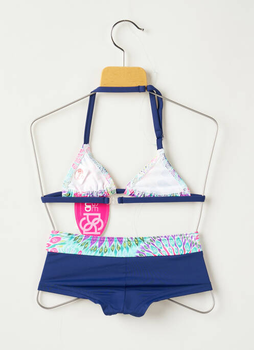Maillot de bain 2 pièces stretch bleu PLAGE DU SUD fille