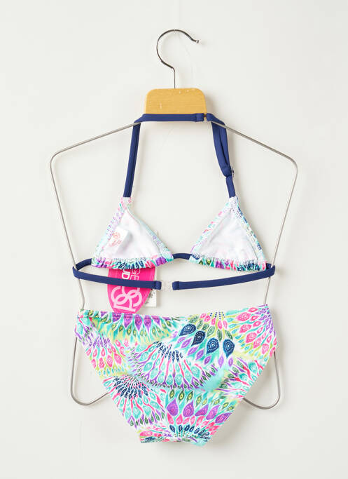 Maillot de bain 2 pièces stretch bleu PLAGE DU SUD fille