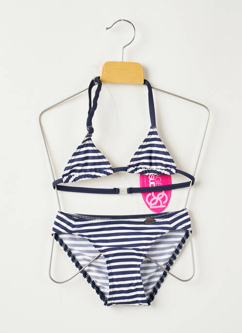 Maillot de bain 2 pièces stretch bleu PLAGE DU SUD fille