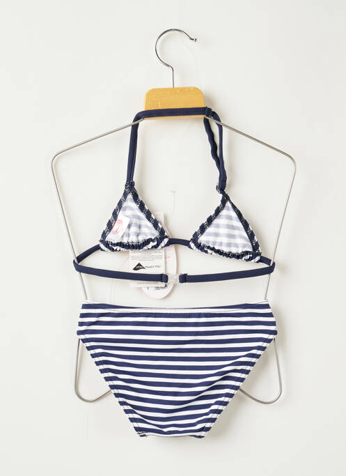 Maillot de bain 2 pièces stretch bleu PLAGE DU SUD fille