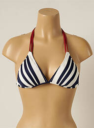 Haut de maillot de bain stretch haut soutien-gorge avec mousse de rembourrage amovible bleu BORABORA femme