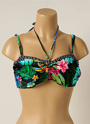 Haut de maillot de bain stretch haut bandeau noir SALÉE femme