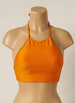 Haut de maillot de bain stretch haut soutien-gorge avec mousse de rembourrage amovible orange MOONTIDE femme