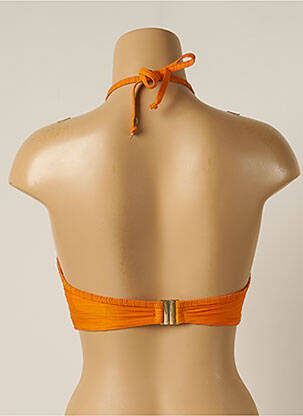 Haut de maillot de bain stretch haut soutien-gorge avec mousse de rembourrage amovible orange MOONTIDE femme