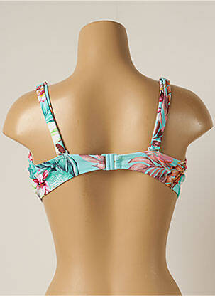 Haut de maillot de bain stretch haut soutien-gorge emboitant bleu YSABEL MORA femme