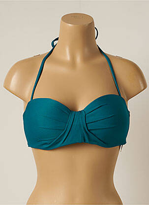 Haut de maillot de bain stretch haut bandeau bleu YSABEL MORA femme