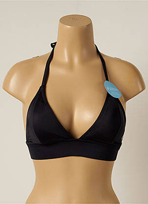 Haut de maillot de bain stretch haut soutien-gorge avec mousse de rembourrage amovible noir OLYMPIA femme