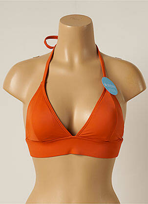 Haut de maillot de bain stretch haut soutien-gorge avec mousse de rembourrage amovible orange OLYMPIA femme