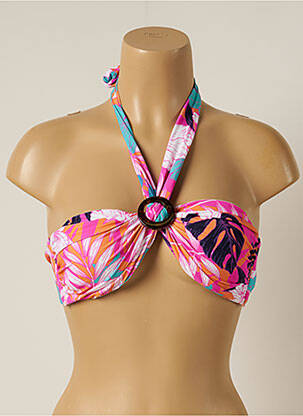 Haut de maillot de bain stretch haut soutien-gorge moulé rose SEAFOLLY femme