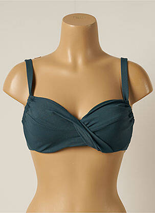 Haut de maillot de bain stretch haut soutien-gorge emboitant vert YSABEL MORA femme