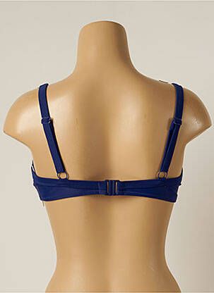 Haut de maillot de bain stretch haut soutien-gorge emboitant bleu YSABEL MORA femme