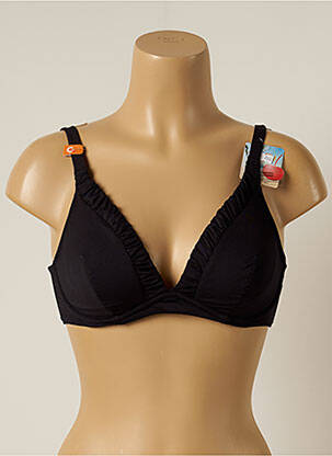 Haut de maillot de bain stretch haut soutien-gorge balconnet noir CHERRY BEACH femme