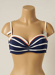 Haut de maillot de bain stretch haut bandeau bleu CHERRY BEACH femme