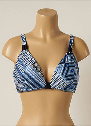 Haut de maillot de bain stretch haut soutien-gorge emboitant bleu SEAFOLLY femme