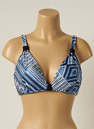 Haut de maillot de bain stretch haut soutien-gorge emboitant bleu SEAFOLLY femme