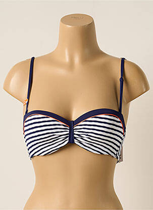 Haut de maillot de bain stretch haut bandeau bleu CHERRY BEACH femme