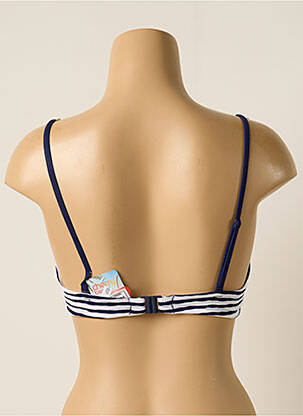 Haut de maillot de bain stretch haut bandeau bleu CHERRY BEACH femme