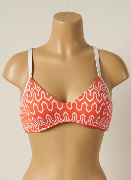 Haut de maillot de bain stretch haut soutien-gorge avec mousse de rembourrage amovible orange SEAFOLLY femme