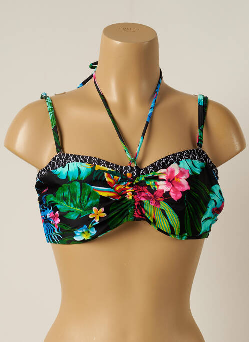 Haut de maillot de bain stretch haut bandeau noir SALÉE femme