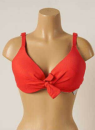 Haut de maillot de bain stretch haut soutien-gorge moulé rouge YSABEL MORA femme