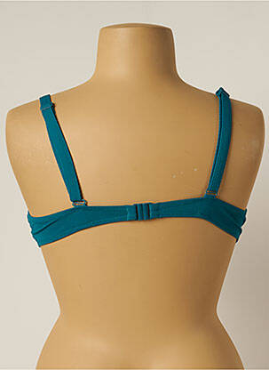 Haut de maillot de bain stretch haut soutien-gorge moulé bleu YSABEL MORA femme
