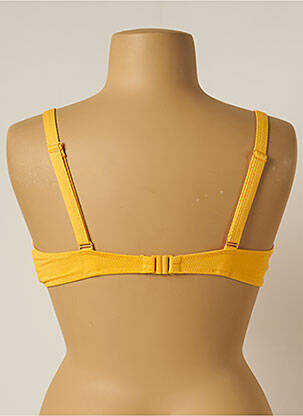 Haut de maillot de bain stretch haut soutien-gorge moulé jaune YSABEL MORA femme