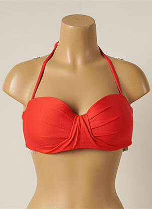Haut de maillot de bain stretch haut bandeau rouge YSABEL MORA femme