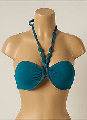 Haut de maillot de bain stretch haut bandeau bleu YSABEL MORA femme