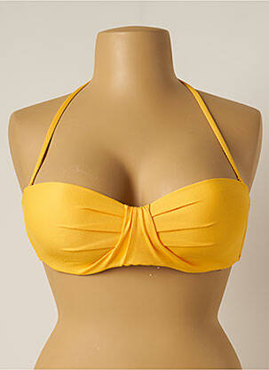 Haut de maillot de bain stretch haut bandeau jaune YSABEL MORA femme