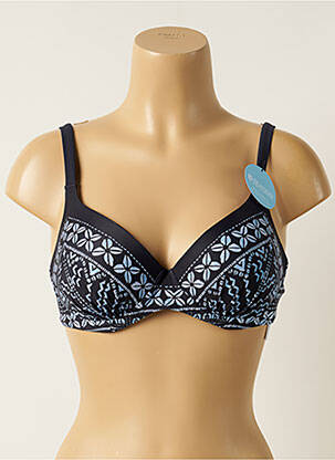 Haut de maillot de bain stretch haut soutien-gorge moulé bleu OLYMPIA femme