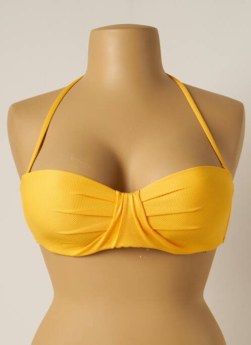 Haut de maillot de bain stretch haut bandeau jaune YSABEL MORA femme
