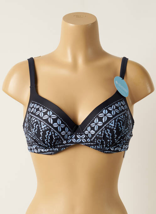 Haut de maillot de bain stretch haut soutien-gorge moulé bleu OLYMPIA femme