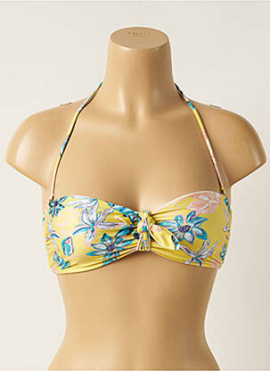 Haut de maillot de bain stretch haut bandeau jaune RIO DE SOL femme