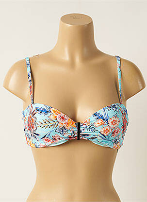 Haut de maillot de bain stretch haut bandeau bleu MOONTIDE femme