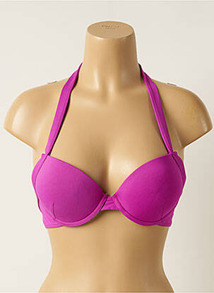 Haut de maillot de bain stretch haut soutien-gorge push-up violet HISTOIRE DE PLAGE femme