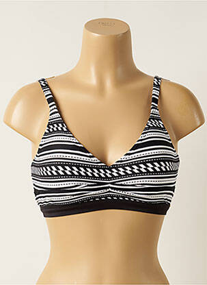 Haut de maillot de bain stretch haut soutien-gorge avec mousse de rembourrage amovible noir PIHA femme