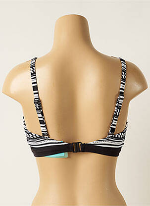 Haut de maillot de bain stretch haut soutien-gorge avec mousse de rembourrage amovible noir PIHA femme