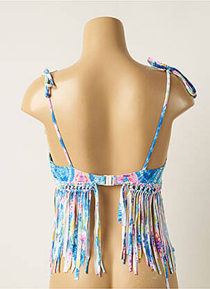 Haut de maillot de bain stretch haut soutien-gorge avec mousse de rembourrage amovible bleu PIHA femme