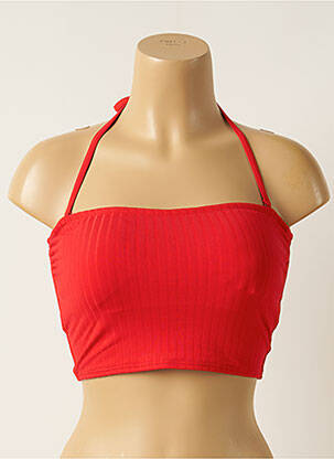 Haut de maillot de bain stretch haut bandeau rouge MOONTIDE femme