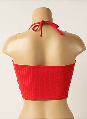 Haut de maillot de bain stretch haut bandeau rouge MOONTIDE femme
