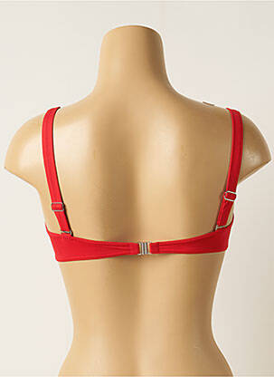 Haut de maillot de bain stretch haut soutien-gorge emboitant rouge PLAGE DU SUD femme