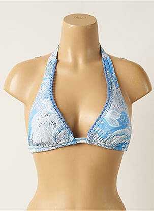 Haut de maillot de bain stretch haut soutien-gorge avec mousse de rembourrage amovible bleu MOONTIDE femme